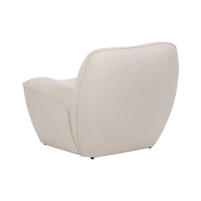 Armchair White MDF Wood Foam 100 % polyester 71 x 81 x 66 cm