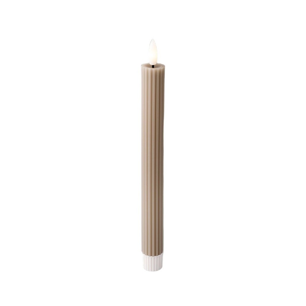 LED Candle Lumineo Light grey Ø 2,2 x 24,5 cm