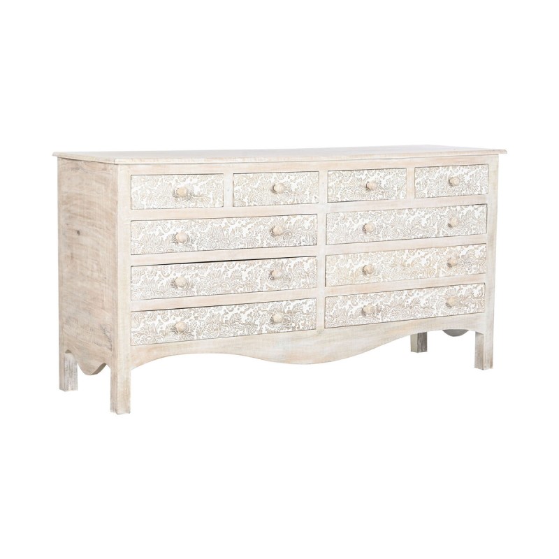 Chest of drawers Home ESPRIT White Natural Mango wood MDF Wood 145 x 41 x 75 cm