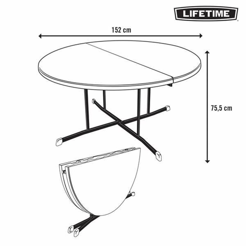 Folding Table Lifetime Ø 152 cm Circular