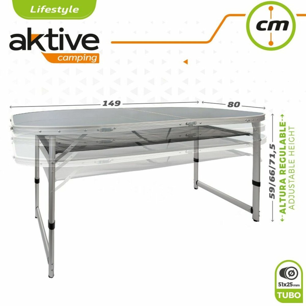 Table Piable Aktive 149 x 80 x 59 cm De Camping