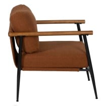 Armchair Brown Black Rubber wood Fabric 70 x 76 x 81 cm