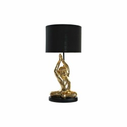 Desk lamp DKD Home Decor Black Golden Polyester Resin Monkey (25 x 25 x 48 cm)