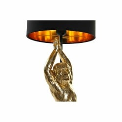 Desk lamp DKD Home Decor Black Golden Polyester Resin Monkey (25 x 25 x 48 cm)