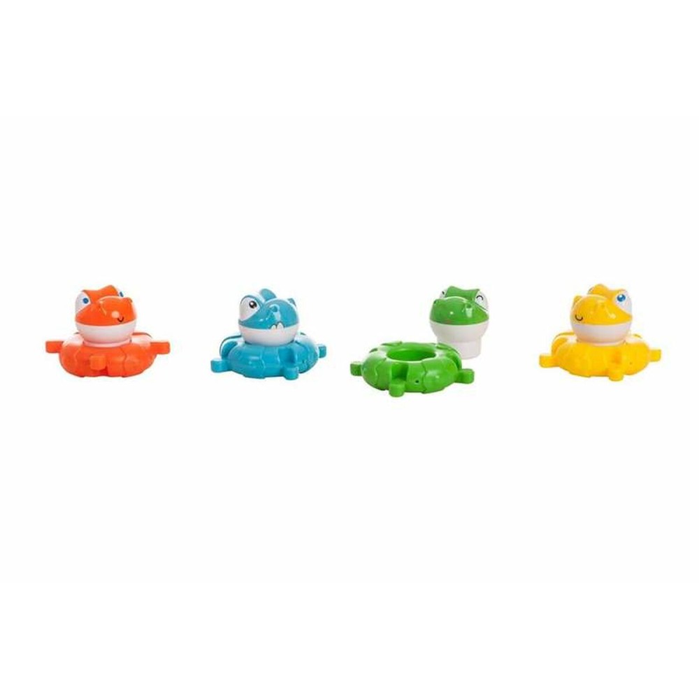 Ensemble de Jouets pour la Salle de Bain Multicouleur 4 Pièces Dinosaures