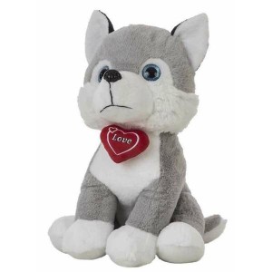 Jouet Peluche Husky Coeur 48 cm