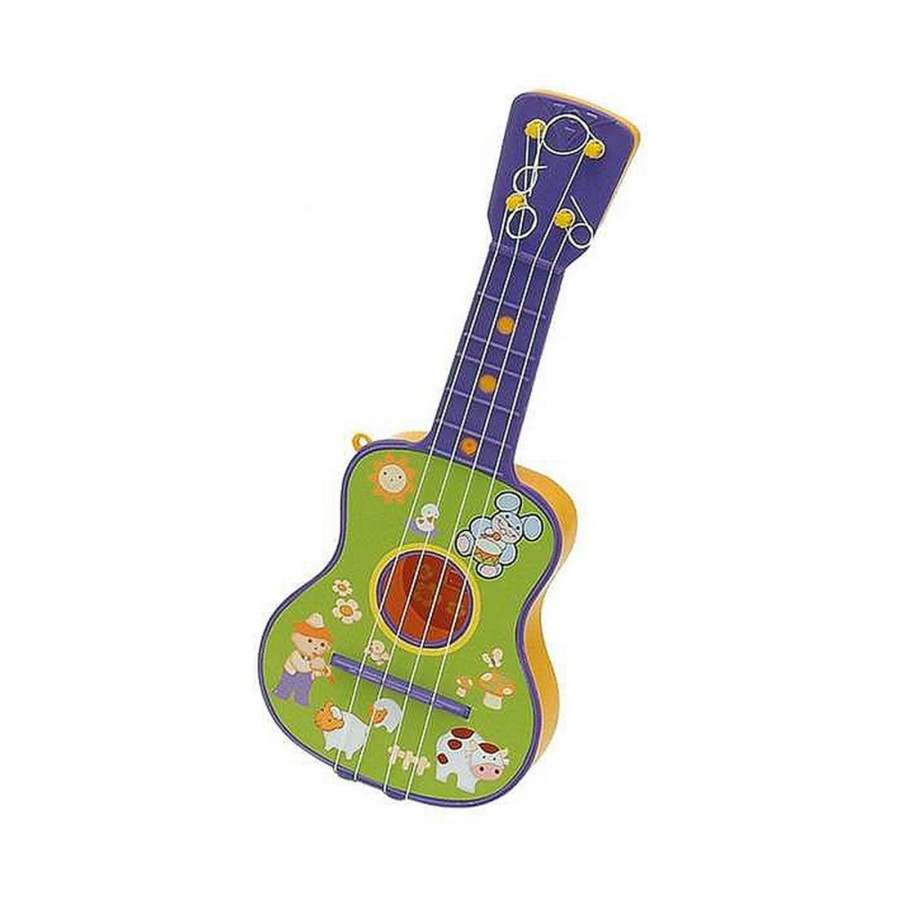 Baby Guitar Reig Purple Green 4 Cords