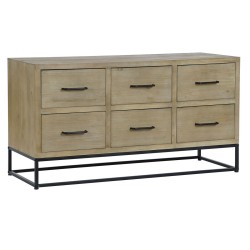 Buffet DKD Home Decor Noir Naturel Métal Bois MDF 120 x 40 x 64 cm