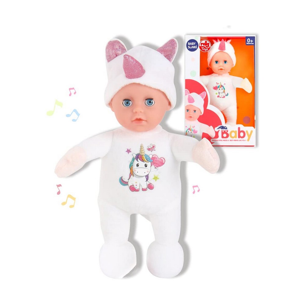 Baby-Puppe Reig Plüschtier Einhorn 25 cm