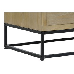 Sideboard DKD Home Decor Black Natural Metal MDF Wood 120 x 40 x 64 cm