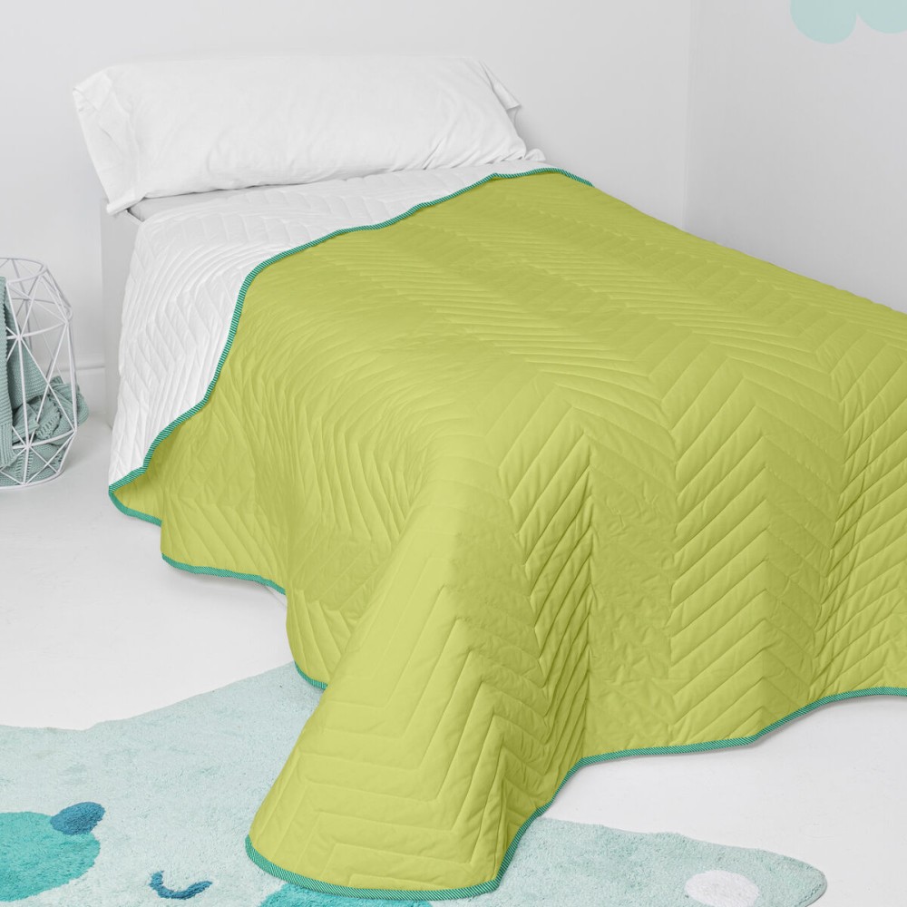 Bedspread (quilt) HappyFriday Basic Kids Arista Green 200 x 260 cm