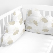 Cot protector HappyFriday Basic Kids Clouds Beige 60 x 40 cm