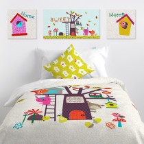 Leinwand HappyFriday Moshi Moshi House Bunt 27 x 27 cm