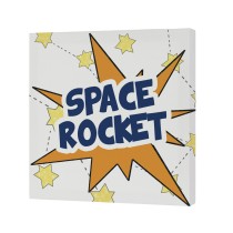 Canvas HappyFriday Mr Fox Space rocket  Multicolour 27 x 27 cm