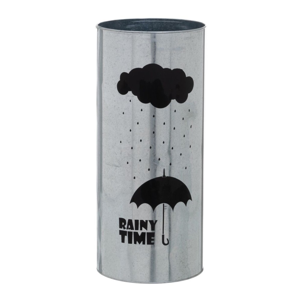 Umbrella stand Black Silver Circular 20 x 20 x 46 cm