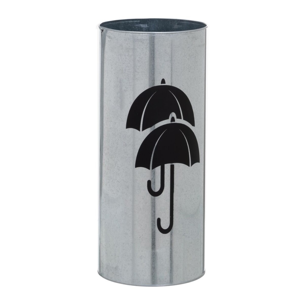 Umbrella stand Black Silver Circular 20 x 20 x 46 cm