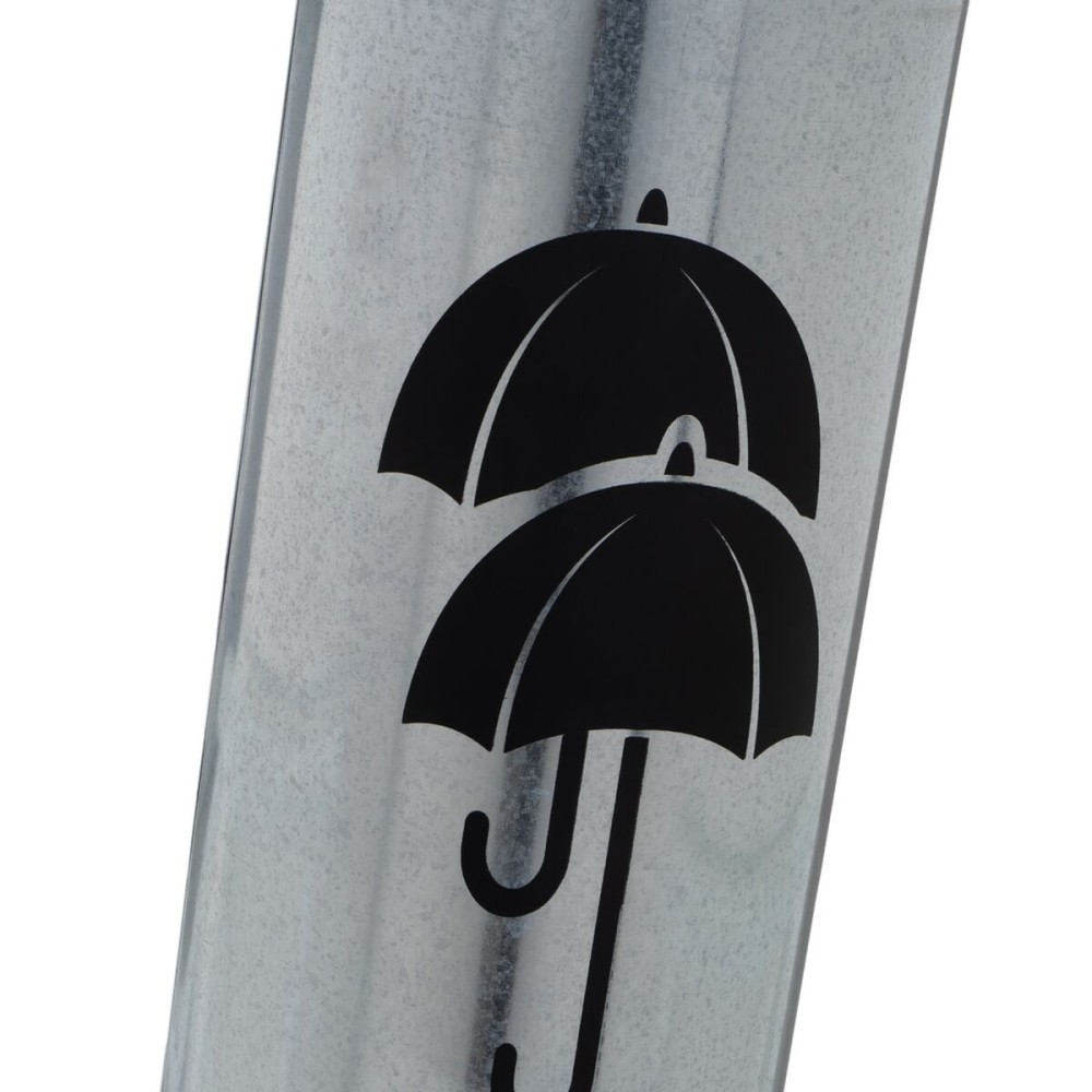 Umbrella stand Black Silver Circular 20 x 20 x 46 cm