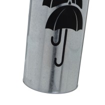 Umbrella stand Black Silver Circular 20 x 20 x 46 cm