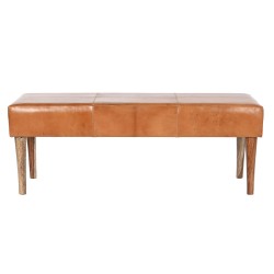 Banquette DKD Home Decor Camel Bois 122 x 41 x 46 cm