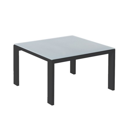 Table Basse Thais Table Graphite Aluminium Verre trempé 70 x 70 x 41 cm