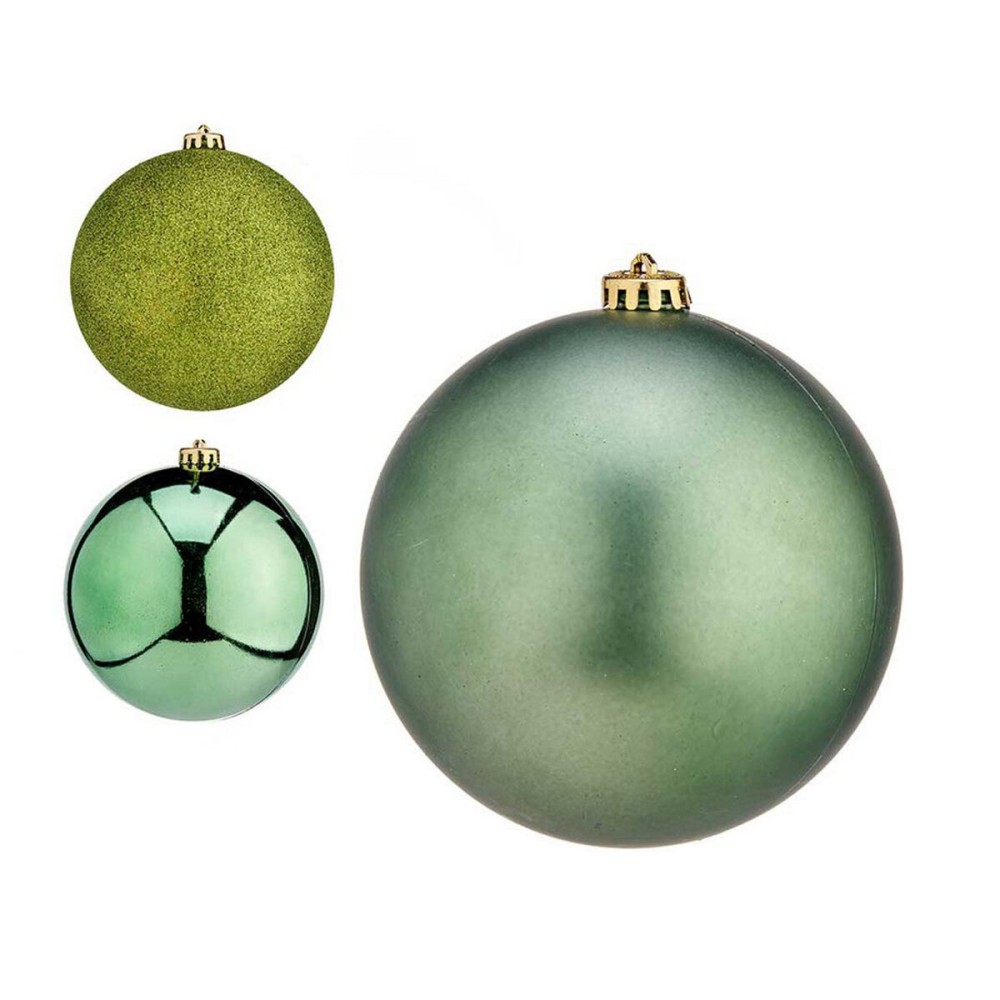 Lot de boules de Noël 6 Pièces Vert Plastique 15 x 16 x 15 cm (4 Unités)