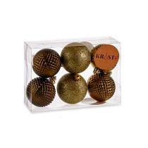 Lot de boules de Noël Ø 6 cm Vert PVC (12 Unités)