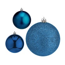 Weihnachtskugeln-Set Blau Kunststoff 7 x 8 x 7 cm (12 Stück)