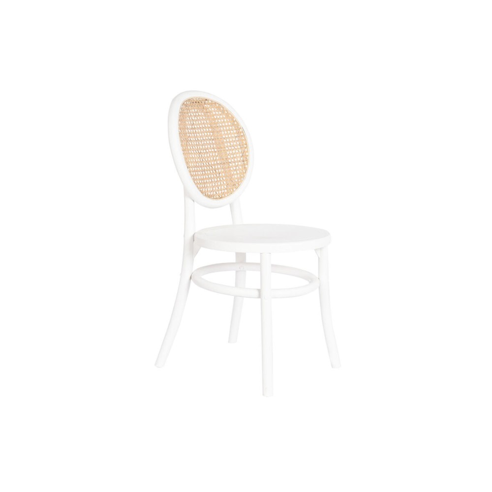 Chair DKD Home Decor White Black Natural 43 x 50 x 89 cm