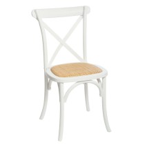 Chair DKD Home Decor White Black Natural 43 x 50 x 89 cm