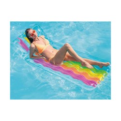 Luftmatratze Intex Durchsichtig Regenbogen PVC (203 x 84 cm)