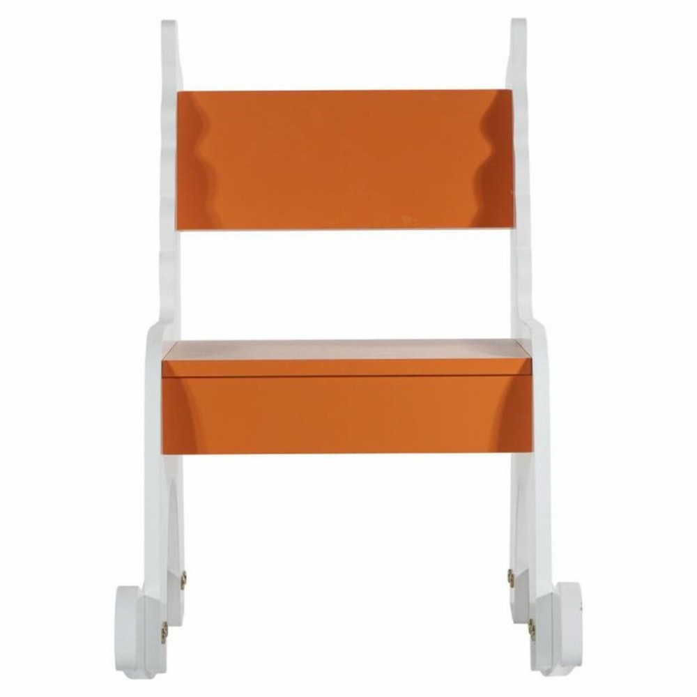 Chaise à bascule Alexandra House Living Blanc Orange Bois MDF 33 x 55 x 51,5 cm Enfant Girafe