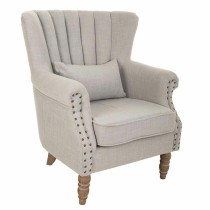 Armchair Alexandra House Living Light grey 59 x 87 x 73 cm