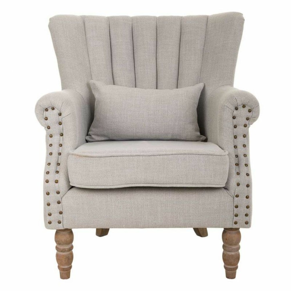 Armchair Alexandra House Living Light grey 59 x 87 x 73 cm