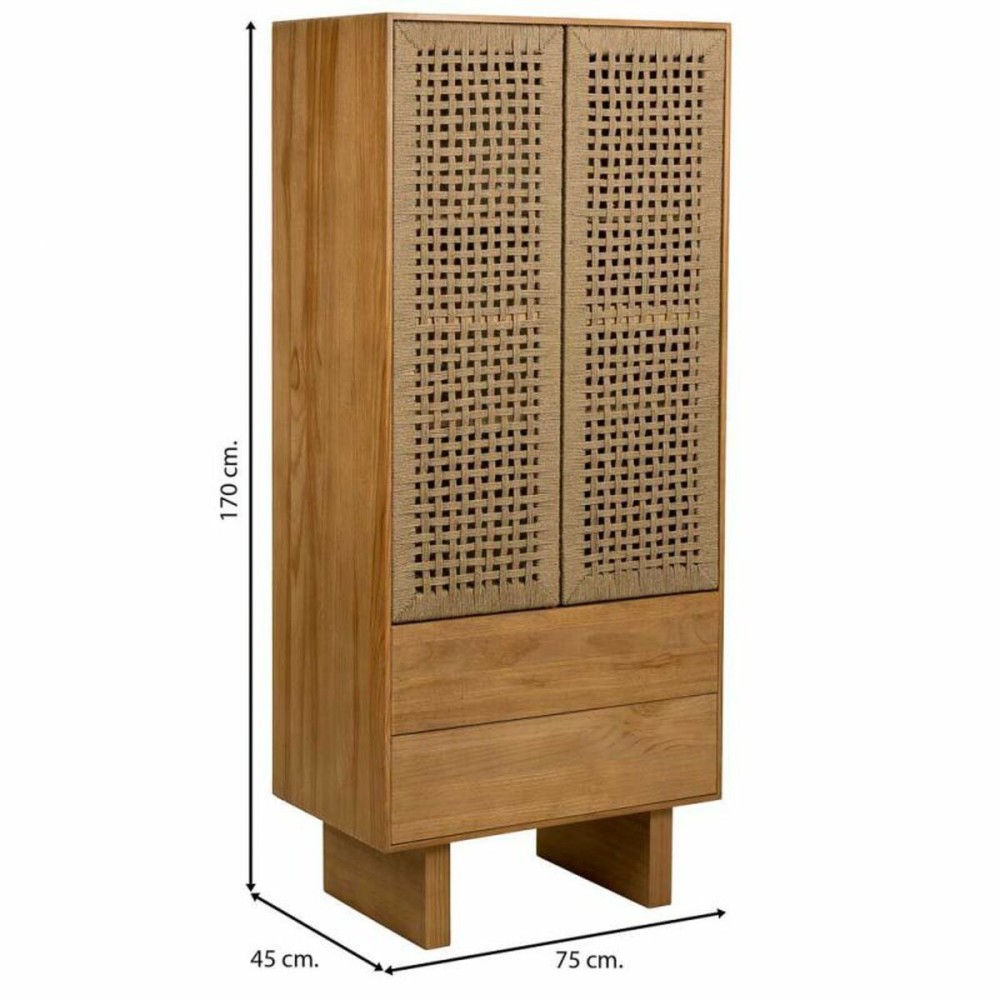 Schrank Alexandra House Living Braun Schnur Tannenholz Paulonia-Holz 45 x 170 x 80 cm 45 x 170 x 75 cm