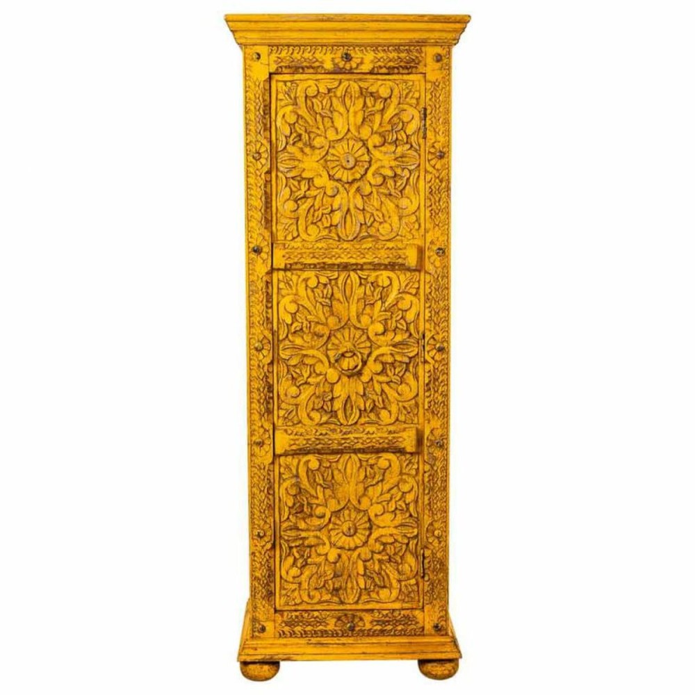 Cupboard Alexandra House Living Yellow Iron Mango wood 40 x 149 x 53 cm