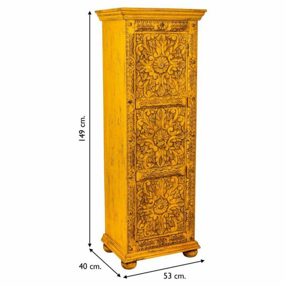 Armoire Alexandra House Living Jaune Fer Bois de manguier 40 x 149 x 53 cm