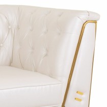 Armchair Alexandra House Living White 72 x 75 x 104 cm Upholstery