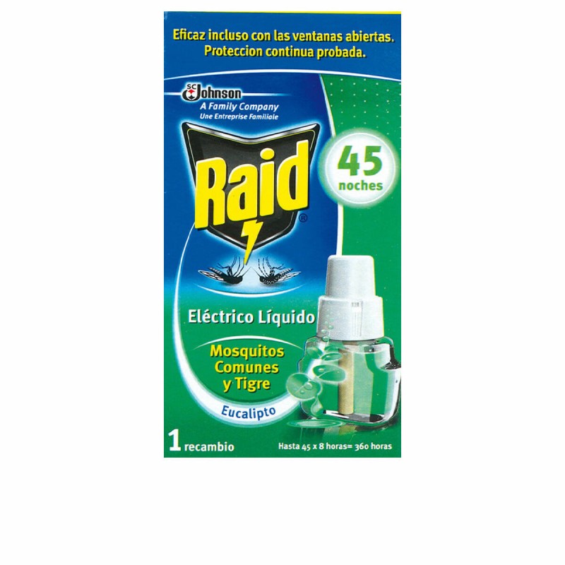 Recharge anti-moustiques Raid Proteccion Antimosquitos Eucalipto Eucalyptus 45 Nuits