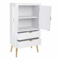 Schrank Alexandra House Living Weiß Gold Holz MDF 36 x 118 x 62 cm