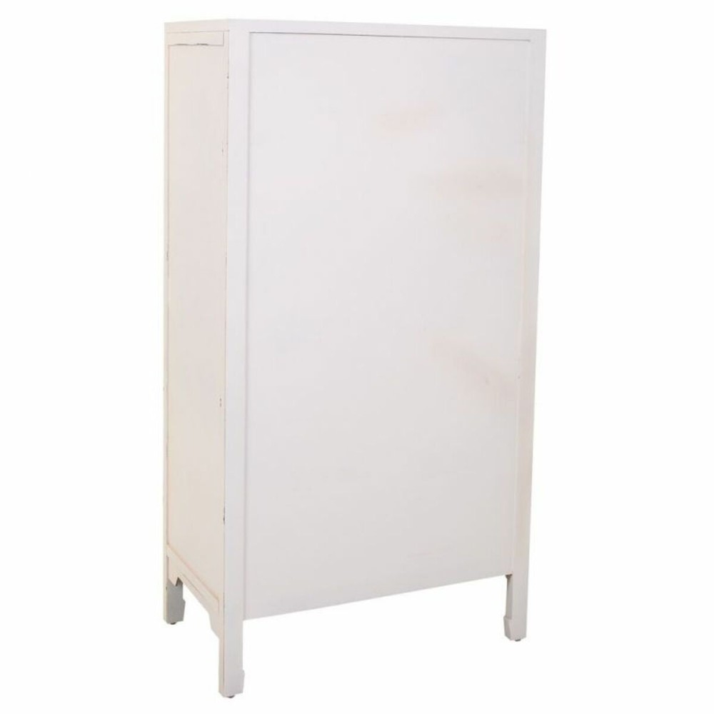 Armoire Alexandra House Living Blanc Rotin Bois d'épicéa Bois MDF 40 x 135 x 70 cm