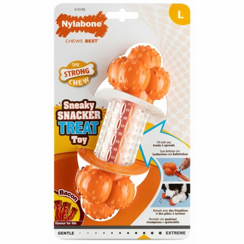 Dog chewing toy Nylabone Orange Bacon Artificial L