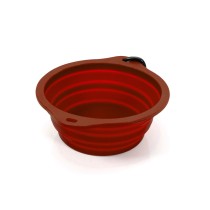 Folding Pet Bowl Gloria Red Silicone Aluminium 550 ml