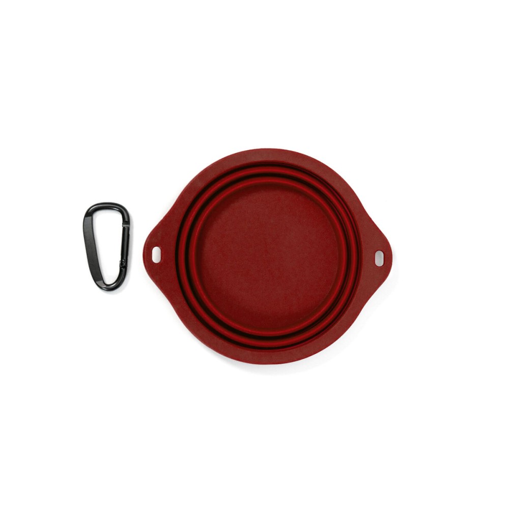 Folding Pet Bowl Gloria Red Silicone Aluminium 550 ml