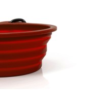 Folding Pet Bowl Gloria Red Silicone Aluminium 550 ml