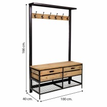 Eingangsbereich Alexandra House Living natürlich Eisen Mango-Holz 40 x 166 x 100 cm