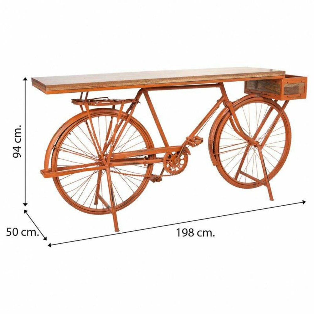 Meuble d'Entrée Alexandra House Living Bike Cuivre Bois Fer 50 x 94 x 198 cm