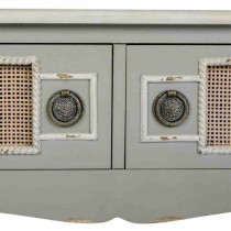 Hall Table with Drawers Alexandra House Living Grey Rattan Fir wood MDF Wood 33 x 77 x 90 cm