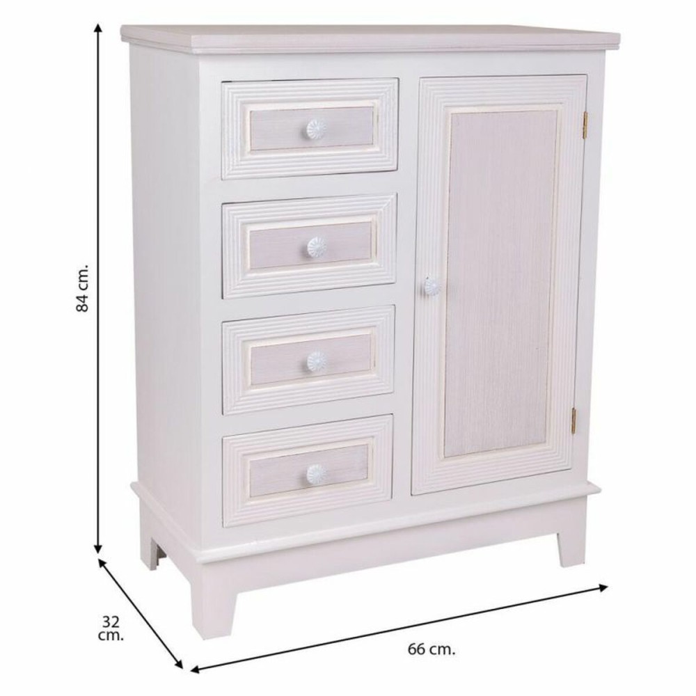 Hall Table with Drawers Alexandra House Living White MDF Wood 32 x 84 x 66 cm