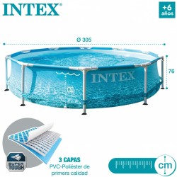 Schwimmbad Abnehmbar Intex 305 x 76 x 305 cm