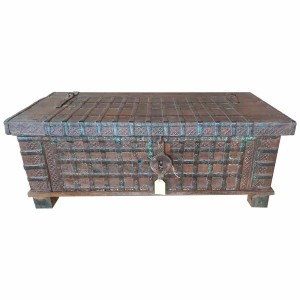 Chest Alexandra House Living Brown Iron Acacia Mango wood 58 x 45 x 117 cm